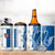 Busingen am Hochrhein Germany 4 in 1 Can Cooler Tumbler with Swan Pattern and Blue White Heart Design - Wonder Print Shop