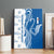 Busingen am Hochrhein Germany Canvas Wall Art with Swan Pattern and Blue White Heart Design - Wonder Print Shop