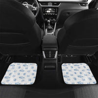 Busingen am Hochrhein Germany Car Mats with Swan Pattern and Blue White Heart Design - Wonder Print Shop