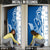 Busingen am Hochrhein Germany Door Cover with Swan Pattern and Blue White Heart Design - Wonder Print Shop