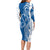 Busingen am Hochrhein Germany Family Matching Long Sleeve Bodycon Dress and Hawaiian Shirt with Swan Pattern and Blue White Heart Design - Wonder Print Shop