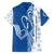 Busingen am Hochrhein Germany Family Matching Off The Shoulder Long Sleeve Dress and Hawaiian Shirt with Swan Pattern and Blue White Heart Design - Wonder Print Shop