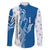 Busingen am Hochrhein Germany Family Matching Off The Shoulder Long Sleeve Dress and Hawaiian Shirt with Swan Pattern and Blue White Heart Design - Wonder Print Shop