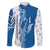 Busingen am Hochrhein Germany Family Matching Off Shoulder Short Dress and Hawaiian Shirt with Swan Pattern and Blue White Heart Design - Wonder Print Shop