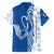 Busingen am Hochrhein Germany Family Matching Short Sleeve Bodycon Dress and Hawaiian Shirt with Swan Pattern and Blue White Heart Design - Wonder Print Shop