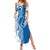 Busingen am Hochrhein Germany Family Matching Summer Maxi Dress and Hawaiian Shirt with Swan Pattern and Blue White Heart Design - Wonder Print Shop