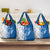 Busingen am Hochrhein Germany Grocery Bag with Swan Pattern and Blue White Heart Design - Wonder Print Shop