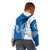 Busingen am Hochrhein Germany Kid Hoodie with Swan Pattern and Blue White Heart Design - Wonder Print Shop