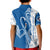 Busingen am Hochrhein Germany Kid Polo Shirt with Swan Pattern and Blue White Heart Design - Wonder Print Shop