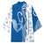 Busingen am Hochrhein Germany Kimono with Swan Pattern and Blue White Heart Design - Wonder Print Shop