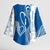 Busingen am Hochrhein Germany Kimono Sleeve Blouse with Swan Pattern and Blue White Heart Design - Wonder Print Shop