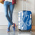 Busingen am Hochrhein Germany Luggage Cover with Swan Pattern and Blue White Heart Design - Wonder Print Shop