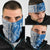 Busingen am Hochrhein Germany Neck Gaiter with Swan Pattern and Blue White Heart Design - Wonder Print Shop