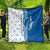 Busingen am Hochrhein Germany Quilt with Swan Pattern and Blue White Heart Design - Wonder Print Shop