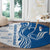 Busingen am Hochrhein Germany Round Carpet with Swan Pattern and Blue White Heart Design - Wonder Print Shop
