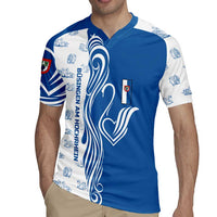 Busingen am Hochrhein Germany Rugby Jersey with Swan Pattern and Blue White Heart Design - Wonder Print Shop