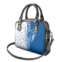 Busingen am Hochrhein Germany Shoulder Handbag with Swan Pattern and Blue White Heart Design - Wonder Print Shop