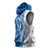 Busingen am Hochrhein Germany Sleeveless Hoodie with Swan Pattern and Blue White Heart Design - Wonder Print Shop
