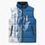 Busingen am Hochrhein Germany Sleeveless Puffer Jacket with Swan Pattern and Blue White Heart Design - Wonder Print Shop