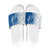 Busingen am Hochrhein Germany Slide Sandals with Swan Pattern and Blue White Heart Design - Wonder Print Shop
