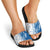 Busingen am Hochrhein Germany Slide Sandals with Swan Pattern and Blue White Heart Design - Wonder Print Shop