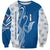 Busingen am Hochrhein Germany Sweatshirt with Swan Pattern and Blue White Heart Design - Wonder Print Shop