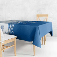 Busingen am Hochrhein Germany Tablecloth with Swan Pattern and Blue White Heart Design - Wonder Print Shop