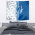 Busingen am Hochrhein Germany Tapestry with Swan Pattern and Blue White Heart Design - Wonder Print Shop