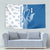 Busingen am Hochrhein Germany Tapestry with Swan Pattern and Blue White Heart Design - Wonder Print Shop