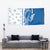 Busingen am Hochrhein Germany Tapestry with Swan Pattern and Blue White Heart Design - Wonder Print Shop