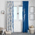 Busingen am Hochrhein Germany Window Curtain with Swan Pattern and Blue White Heart Design - Wonder Print Shop