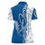 Busingen am Hochrhein Germany Women Polo Shirt with Swan Pattern and Blue White Heart Design - Wonder Print Shop