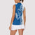 Busingen am Hochrhein Germany Women Sleeveless Polo Shirt with Swan Pattern and Blue White Heart Design - Wonder Print Shop