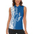 Busingen am Hochrhein Germany Women Sleeveless Polo Shirt with Swan Pattern and Blue White Heart Design - Wonder Print Shop