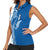 Busingen am Hochrhein Germany Women Sleeveless Polo Shirt with Swan Pattern and Blue White Heart Design - Wonder Print Shop
