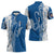 Busingen am Hochrhein Germany Zipper Polo Shirt with Swan Pattern and Blue White Heart Design - Wonder Print Shop