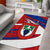 Busingen am Hochrhein Germany Area Rug with Grape Crest Design and Red Blue Wine Theme - Wonder Print Shop