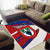 Busingen am Hochrhein Germany Area Rug with Grape Crest Design and Red Blue Wine Theme - Wonder Print Shop