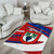 Busingen am Hochrhein Germany Area Rug with Grape Crest Design and Red Blue Wine Theme - Wonder Print Shop