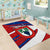 Busingen am Hochrhein Germany Area Rug with Grape Crest Design and Red Blue Wine Theme - Wonder Print Shop