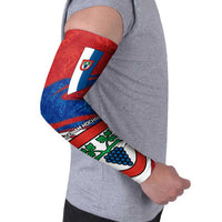 Busingen am Hochrhein Germany Arm Sleeves with Grape Crest Design and Red Blue Wine Theme - Wonder Print Shop
