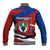 Busingen am Hochrhein Germany Baseball Jacket with Grape Crest Design and Red Blue Wine Theme - Wonder Print Shop