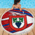 Busingen am Hochrhein Germany Beach Blanket with Grape Crest Design and Red Blue Wine Theme - Wonder Print Shop
