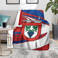 Busingen am Hochrhein Germany Blanket with Grape Crest Design and Red Blue Wine Theme - Wonder Print Shop