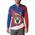 Busingen am Hochrhein Germany Button Sweatshirt with Grape Crest Design and Red Blue Wine Theme - Wonder Print Shop
