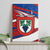 Busingen am Hochrhein Germany Canvas Wall Art with Grape Crest Design and Red Blue Wine Theme - Wonder Print Shop