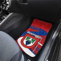 Busingen am Hochrhein Germany Car Mats with Grape Crest Design and Red Blue Wine Theme - Wonder Print Shop