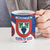 Busingen am Hochrhein Germany Ceramic Mug with Grape Crest Design and Red Blue Wine Theme - Wonder Print Shop