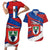 Busingen am Hochrhein Germany Couples Matching Short Sleeve Bodycon Dress and Hawaiian Shirt with Grape Crest Design and Red Blue Wine Theme - Wonder Print Shop