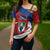 Busingen am Hochrhein Germany Cross Shoulder Shirt with Grape Crest Design and Red Blue Wine Theme - Wonder Print Shop
